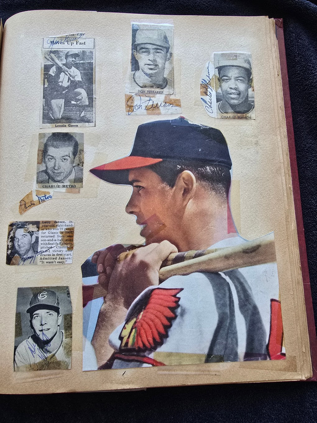 1950s Baseball Football Basketball Scrapbook /w Approximately 350 Autographs Rogers Hornsby x 3 Loaded