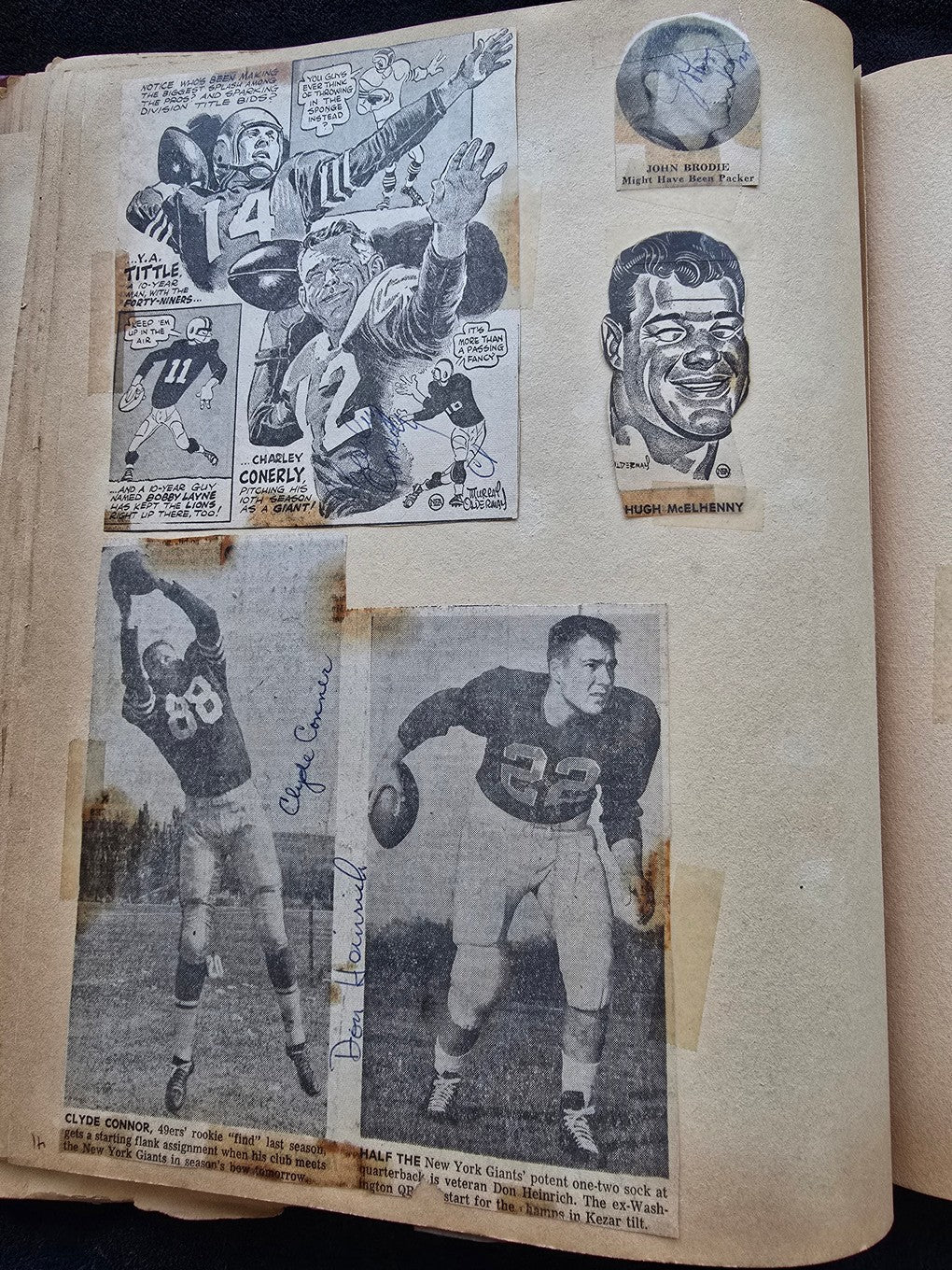 1950s Baseball Football Basketball Scrapbook /w Approximately 350 Autographs Rogers Hornsby x 3 Loaded