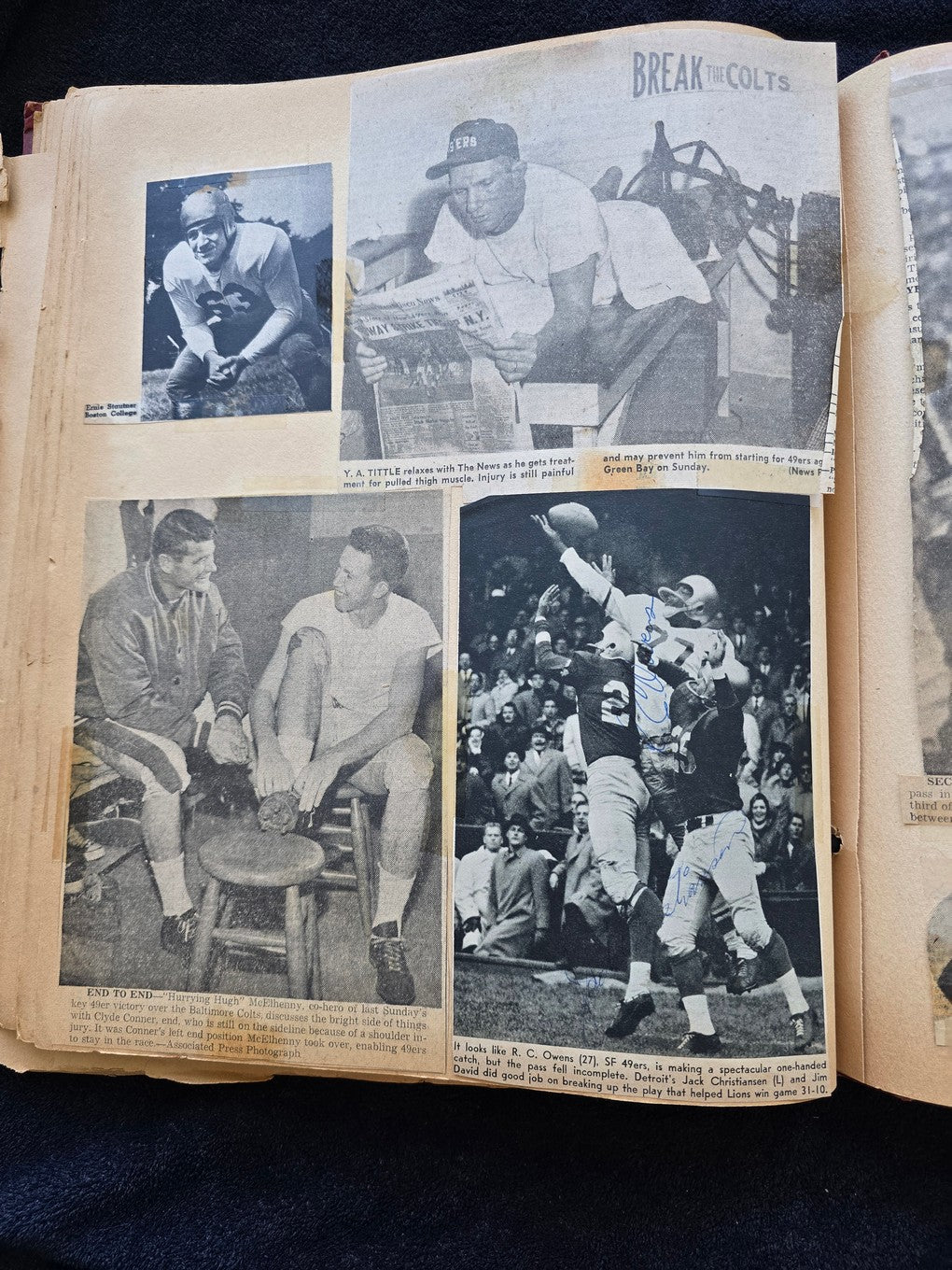 1950s Baseball Football Basketball Scrapbook /w Approximately 350 Autographs Rogers Hornsby x 3 Loaded
