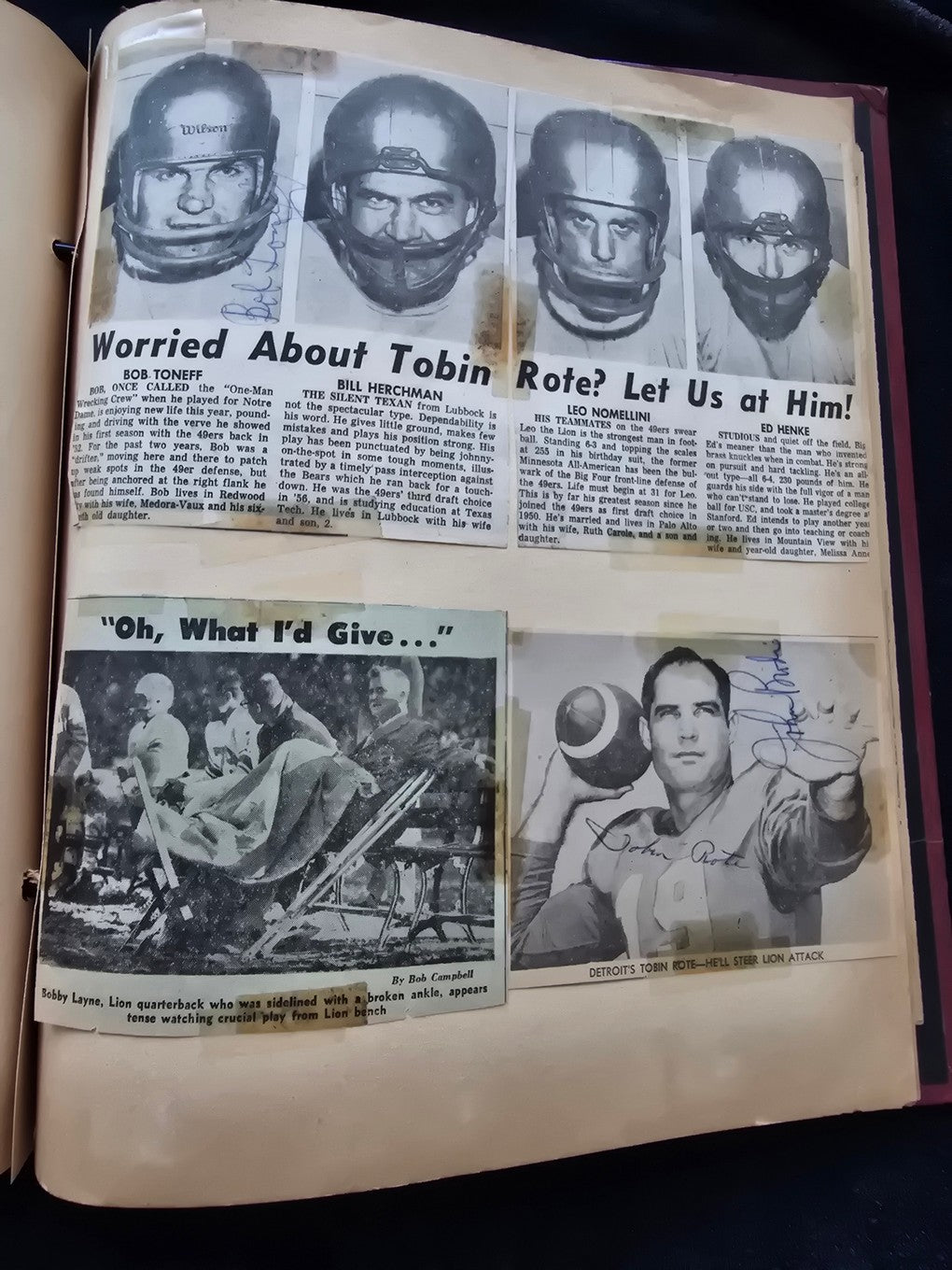 1950s Baseball Football Basketball Scrapbook /w Approximately 350 Autographs Rogers Hornsby x 3 Loaded