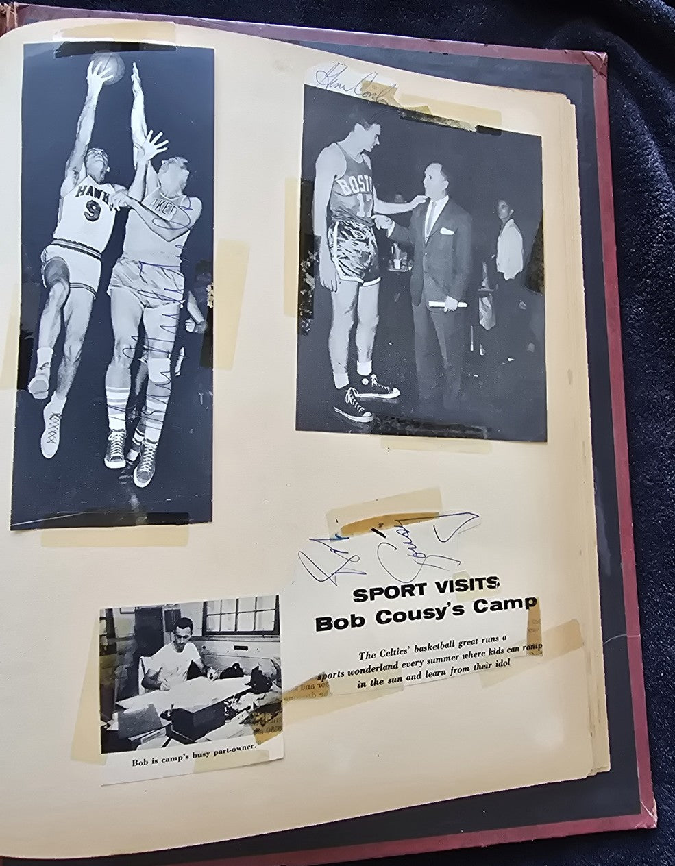 1950s Baseball Football Basketball Scrapbook /w Approximately 350 Autographs Rogers Hornsby x 3 Loaded