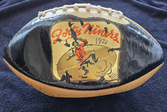 1971 San Francisco 49ers Team Signed Football Hand Painted NFC West Champs /w 32 Autographs
