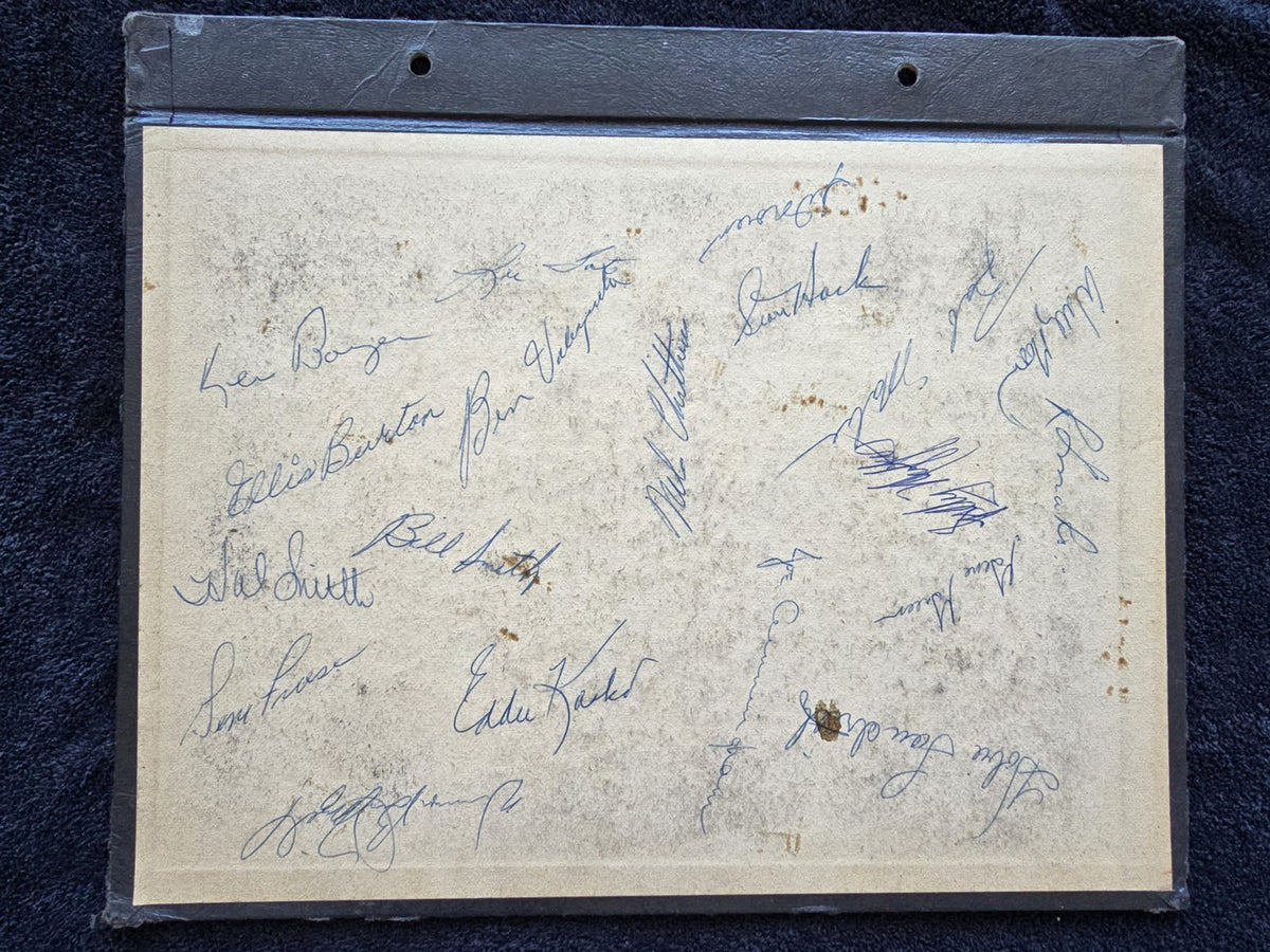 1958 St. Louis Cardinals Signed Team Sheet w/ 19 Autographs Ken Boyer – Benny Valenzuela
