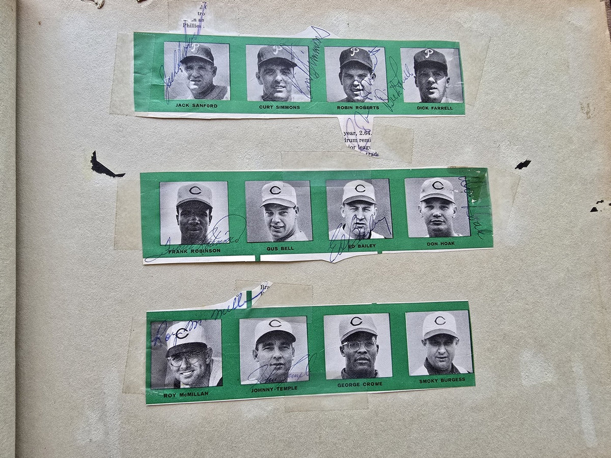 1958 National League Team Signed Autograph Album w/ 75 Plus AUTOS Gil Hodges Aaron Banks
