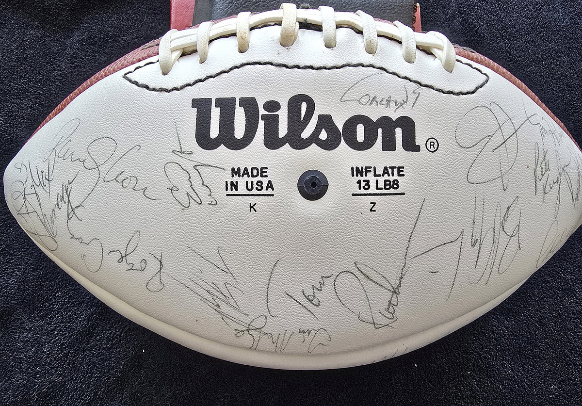 1987 San Francisco 49ers Team Signed Football NFC West Champs /w 50-55 Autographs