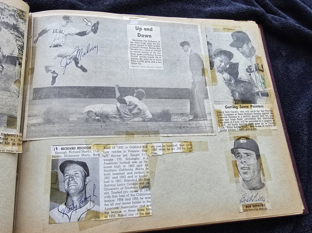 1950s Pacific Coast League San Francisco Seals Scrapbook /w Approximately 300 Autographs 14 X Joe Gordon HOF