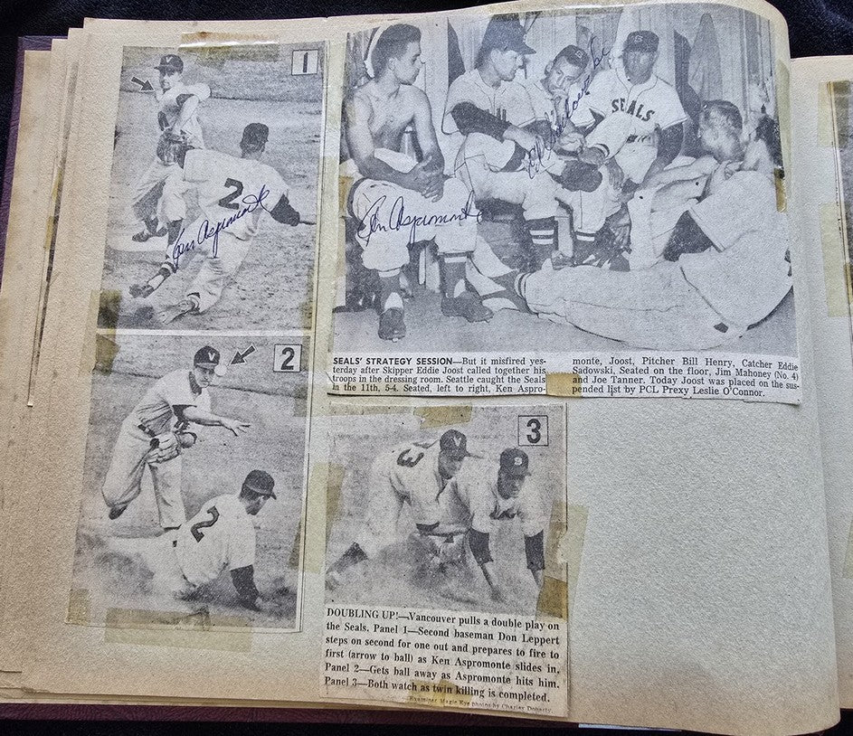 1950s Pacific Coast League San Francisco Seals Scrapbook /w Approximately 300 Autographs 14 X Joe Gordon HOF