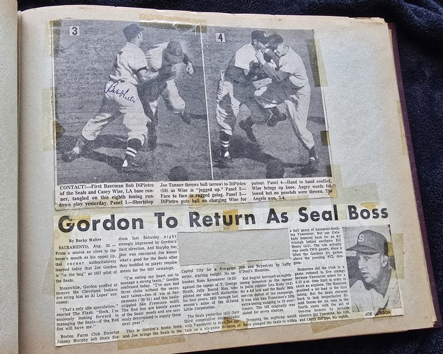 1950s Pacific Coast League San Francisco Seals Scrapbook /w Approximately 300 Autographs 14 X Joe Gordon HOF