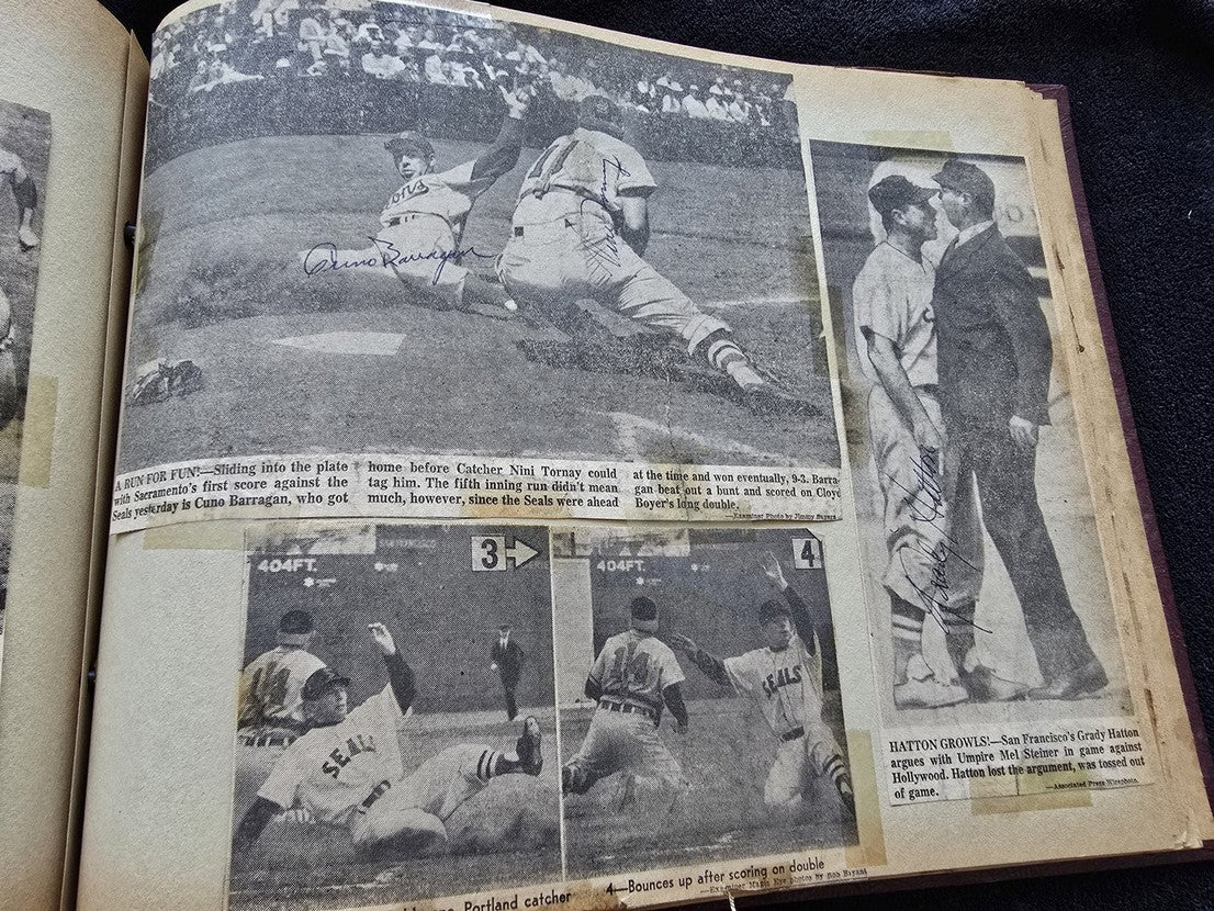 1950s Pacific Coast League San Francisco Seals Scrapbook /w Approximately 300 Autographs 14 X Joe Gordon HOF