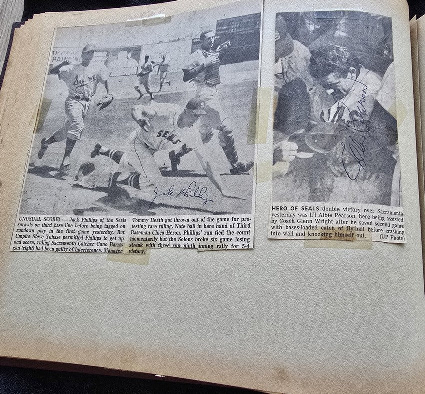 1950s Pacific Coast League San Francisco Seals Scrapbook /w Approximately 300 Autographs 14 X Joe Gordon HOF