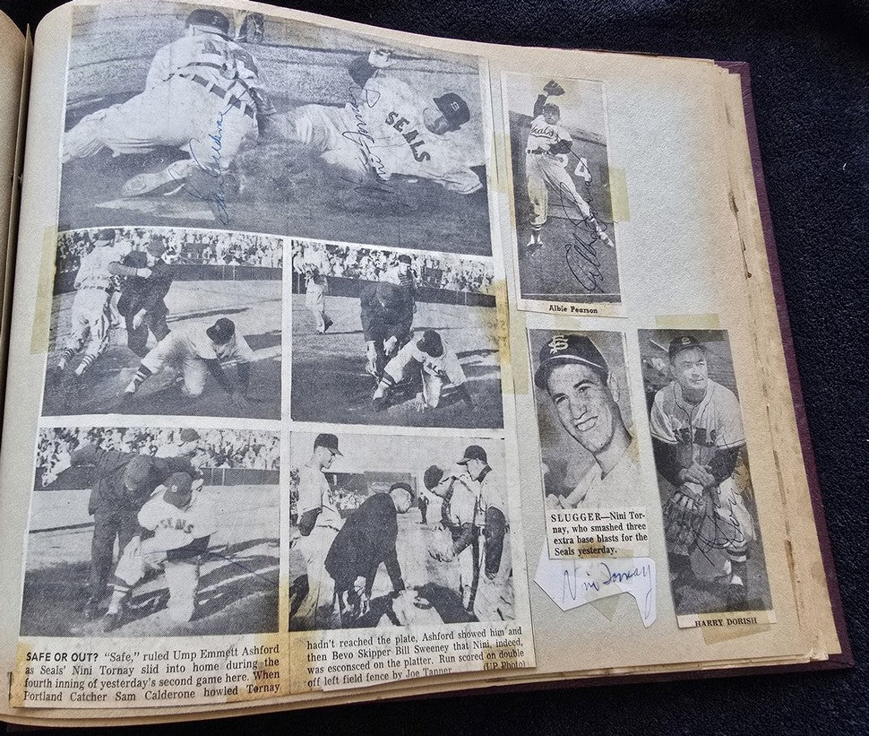 1950s Pacific Coast League San Francisco Seals Scrapbook /w Approximately 300 Autographs 14 X Joe Gordon HOF