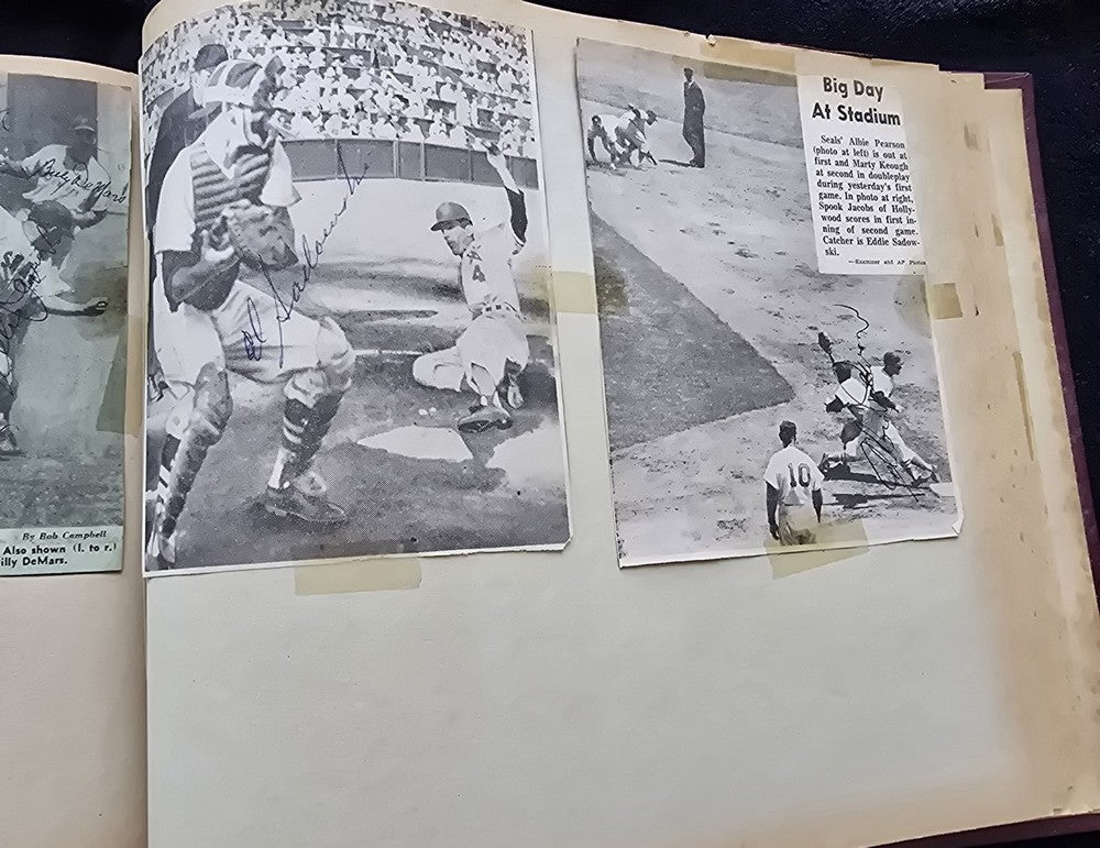 1950s Pacific Coast League San Francisco Seals Scrapbook /w Approximately 300 Autographs 14 X Joe Gordon HOF