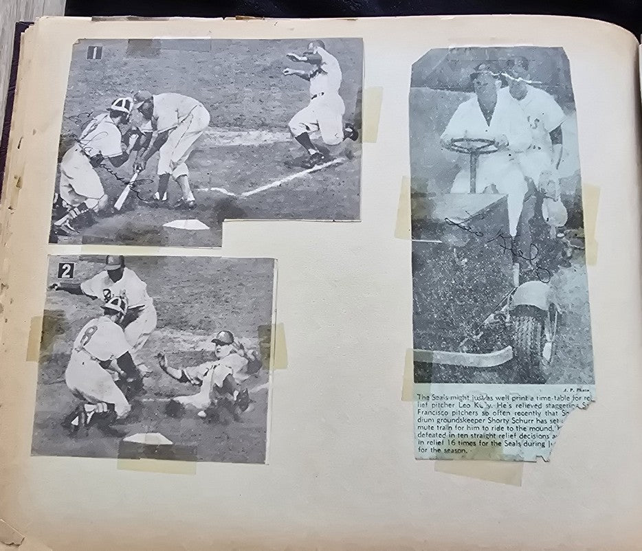 1950s Pacific Coast League San Francisco Seals Scrapbook /w Approximately 300 Autographs 14 X Joe Gordon HOF