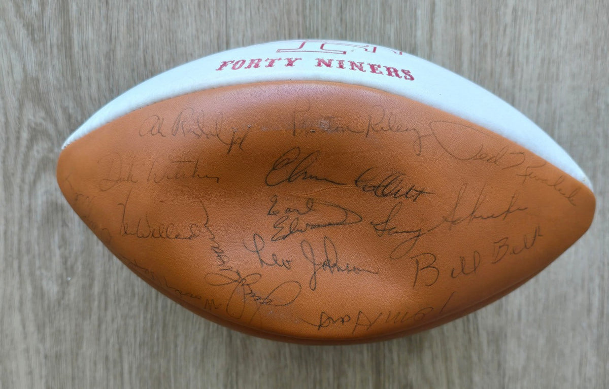 1970 San Francisco 49ers Team Signed Football 1st NFC West Championship 40 Plus Autographs