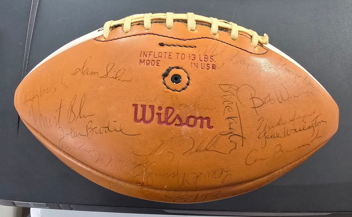1970 San Francisco 49ers Team Signed Football 1st NFC West Championship 40 Plus Autographs