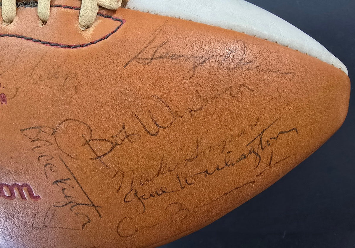 1970 San Francisco 49ers Team Signed Football 1st NFC West Championship 40 Plus Autographs