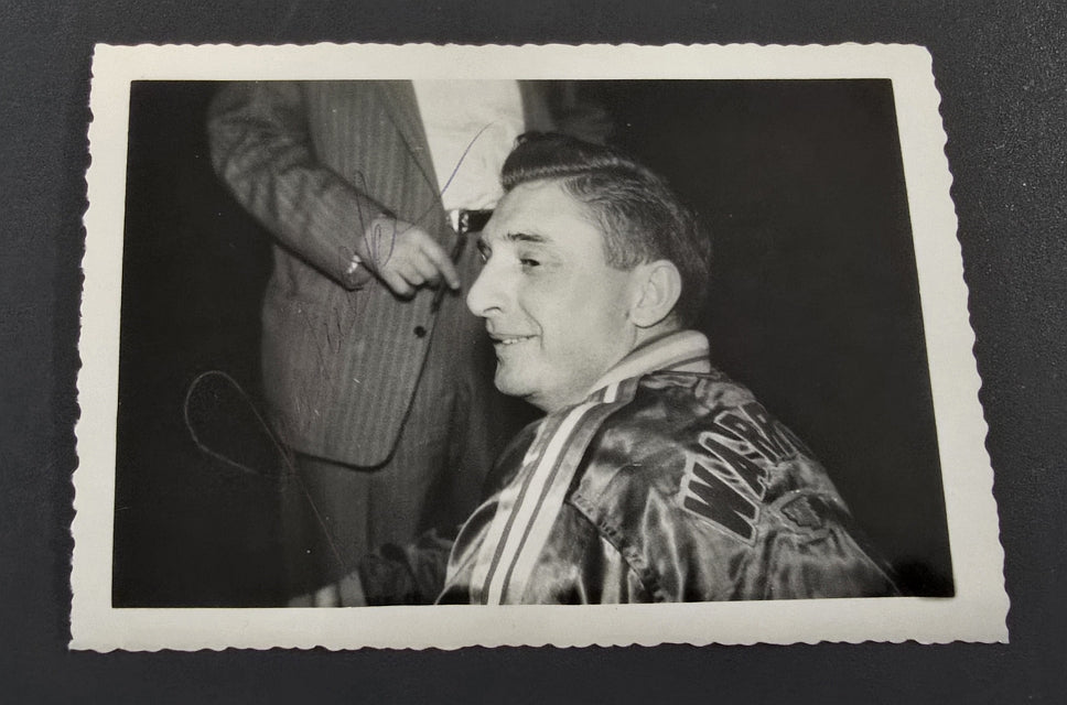 Jumping Joe Fulks Signed AUTO Philadelphia Warriors Early 1950s TYPE I Original Photo Snapshot