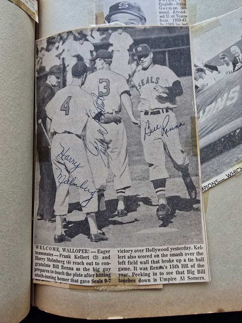 1950s Pacific Coast League San Francisco Seals Scrapbook /w Approximately 300 Autographs 14 X Joe Gordon HOF