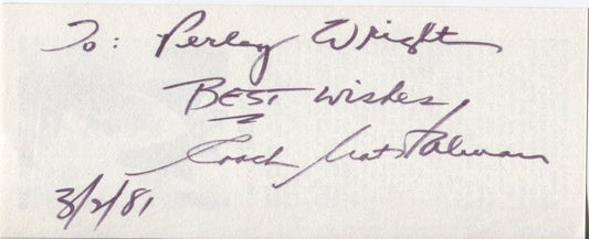 Nat Holman Signed Basketball HOF bookmark Original Celtics D. 1995