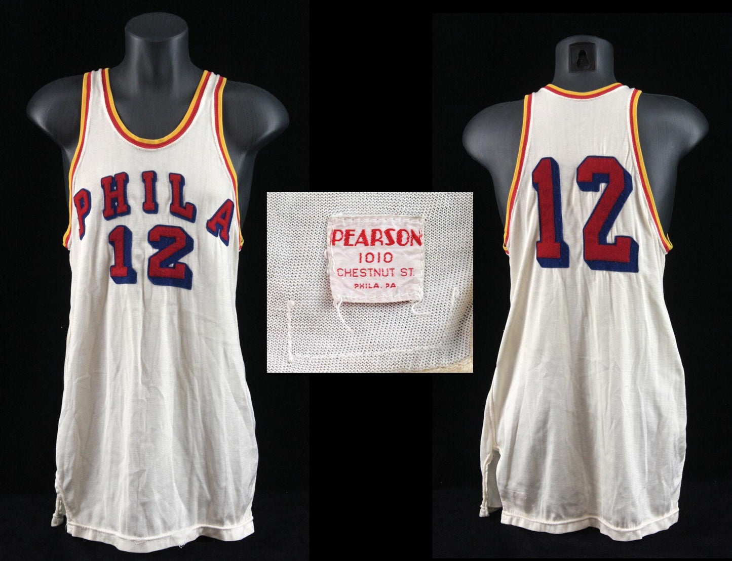 Howie Dallmar 1946-1949 Philadelphia Warriors BAA Game-Worn Home Jersey