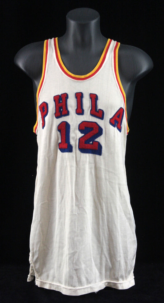 Howie Dallmar 1946-1949 Philadelphia Warriors BAA Game-Worn Home Jersey