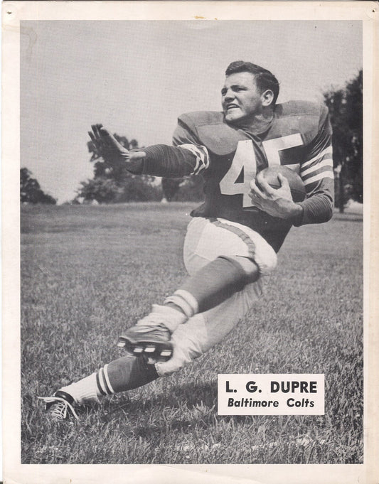 L.G. Dupre Baltimore Colts mid 1950's team issued photo