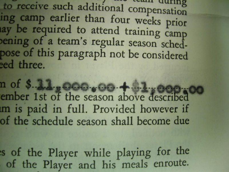 MEL PETERSON 1963 NBA BALTIMORE BULLETS SIGNED PLAYERS CONTRACT