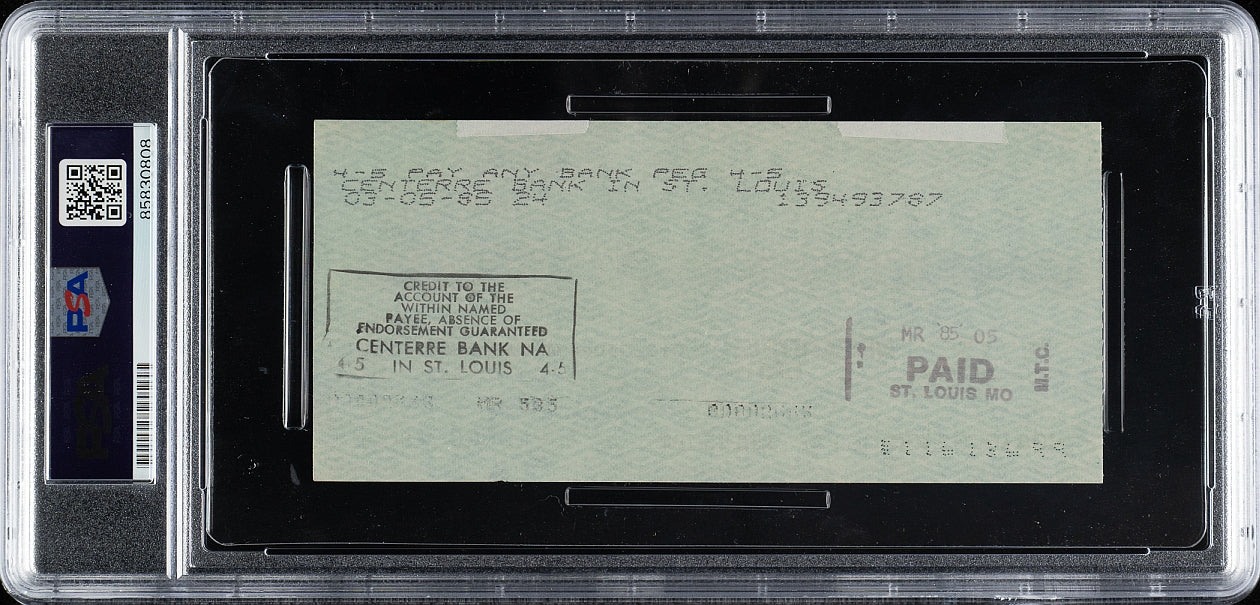James Cool Papa Bell Signed AUTO personal check Baseball HOF Negro Leagues PSA/DNA