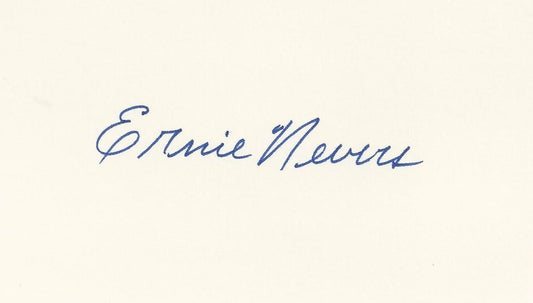 Ernie Nevers signed 3x5 card FB HOF Duluth Eskimos - St Louis Browns