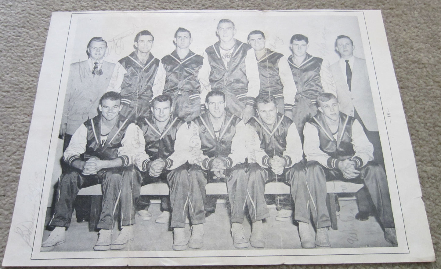 1948-49 SIGNED HOF Bob McDermott (d. 1963) NBL Tri-Cities Blackhawks photo