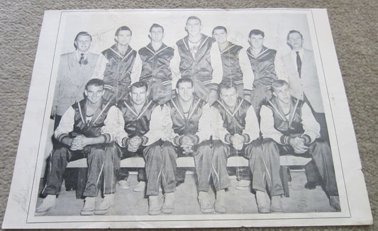 1948-49 SIGNED HOF Bob McDermott (d. 1963) NBL Tri-Cities Blackhawks photo