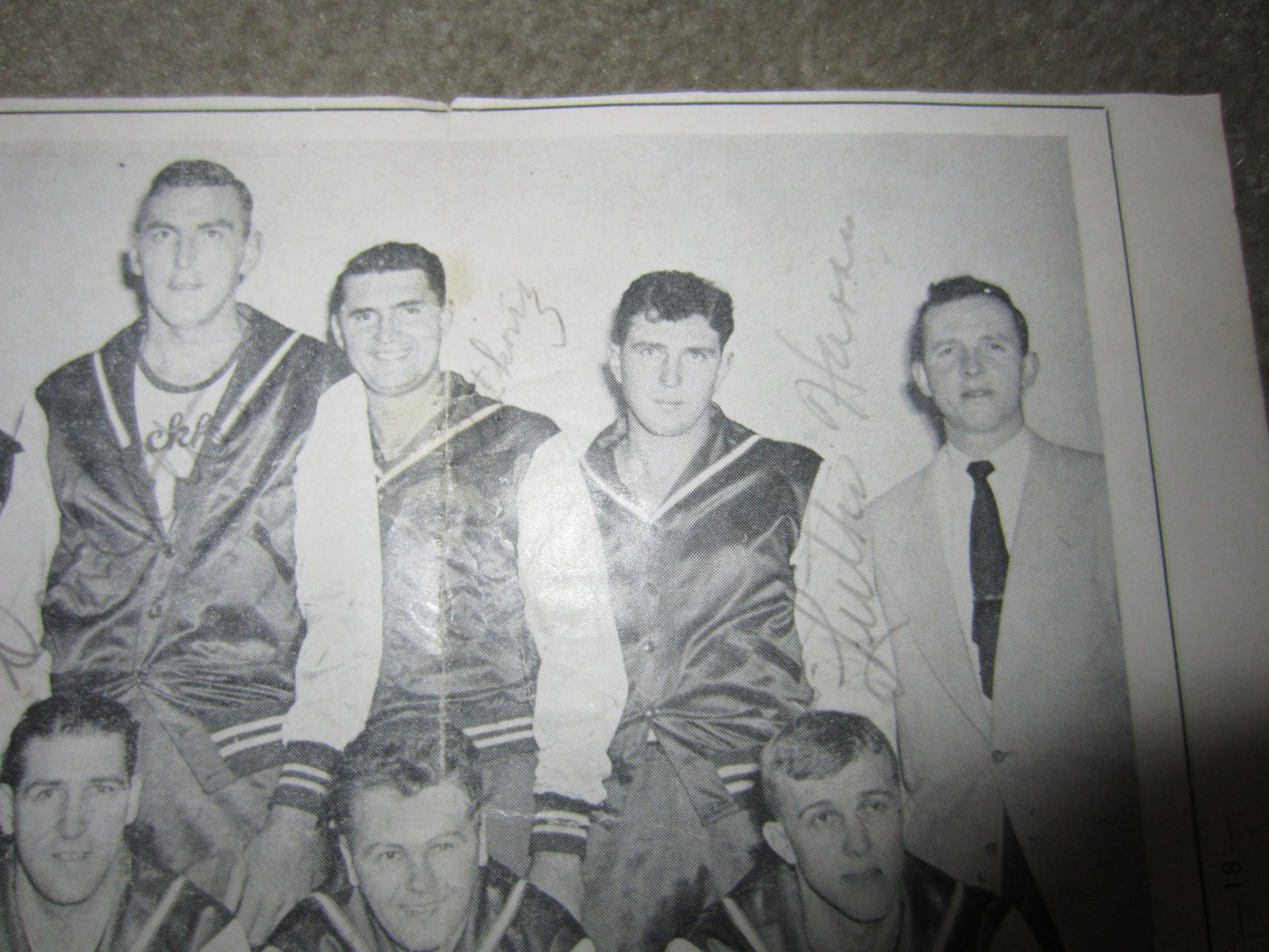 1948-49 SIGNED HOF Bob McDermott (d. 1963) NBL Tri-Cities Blackhawks photo