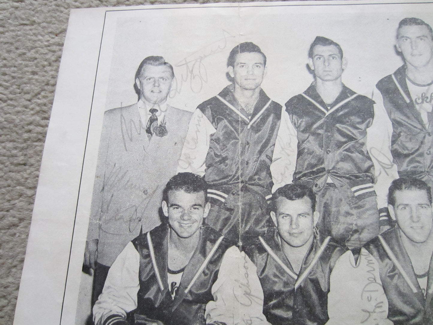 1948-49 SIGNED HOF Bob McDermott (d. 1963) NBL Tri-Cities Blackhawks photo
