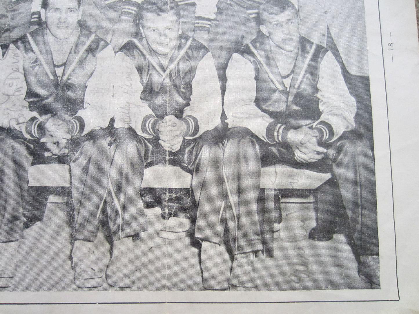 1948-49 SIGNED HOF Bob McDermott (d. 1963) NBL Tri-Cities Blackhawks photo