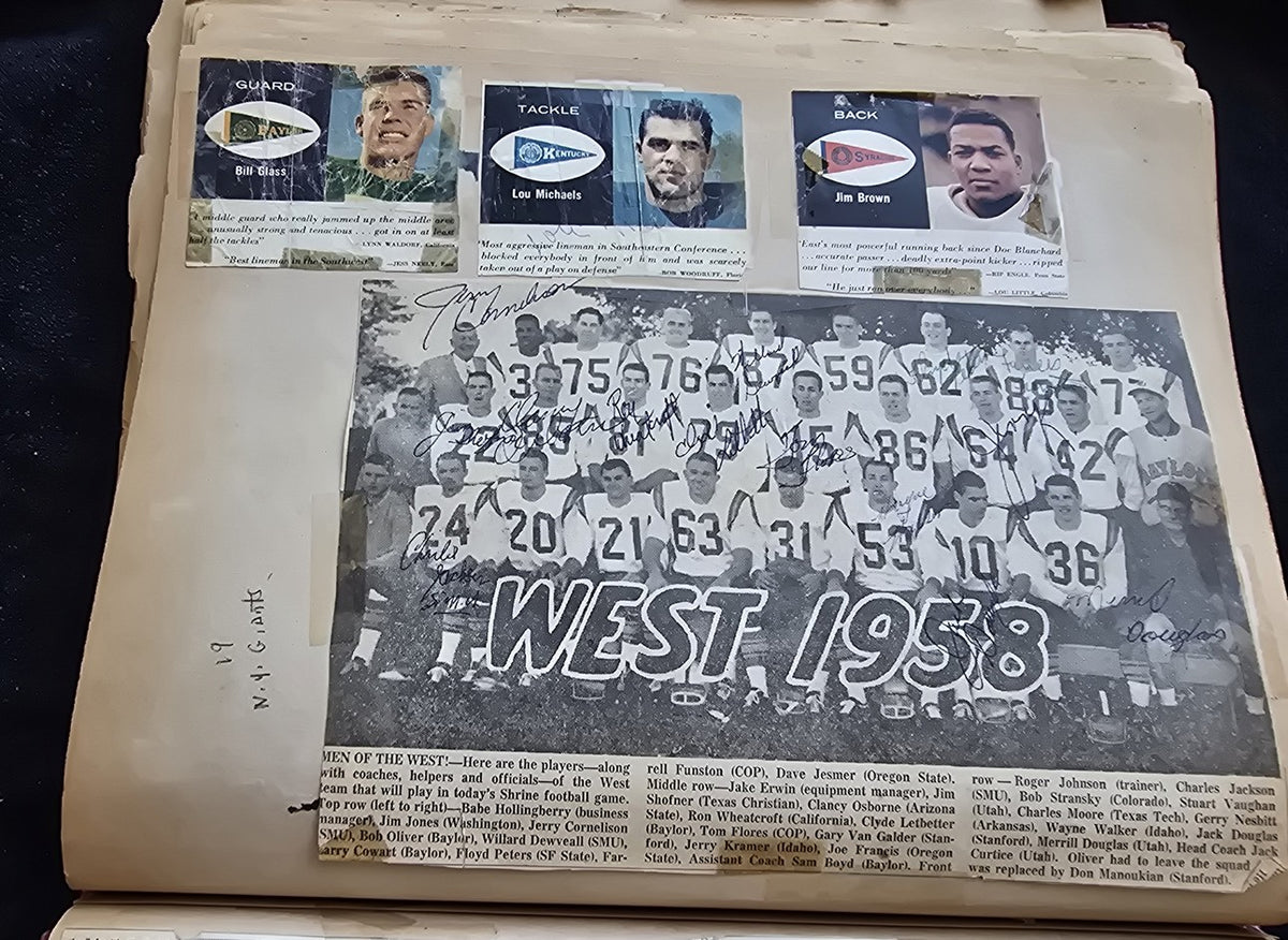 1950s Baseball Football Basketball Scrapbook /w Approximately 350 Autographs Rogers Hornsby x 3 Loaded