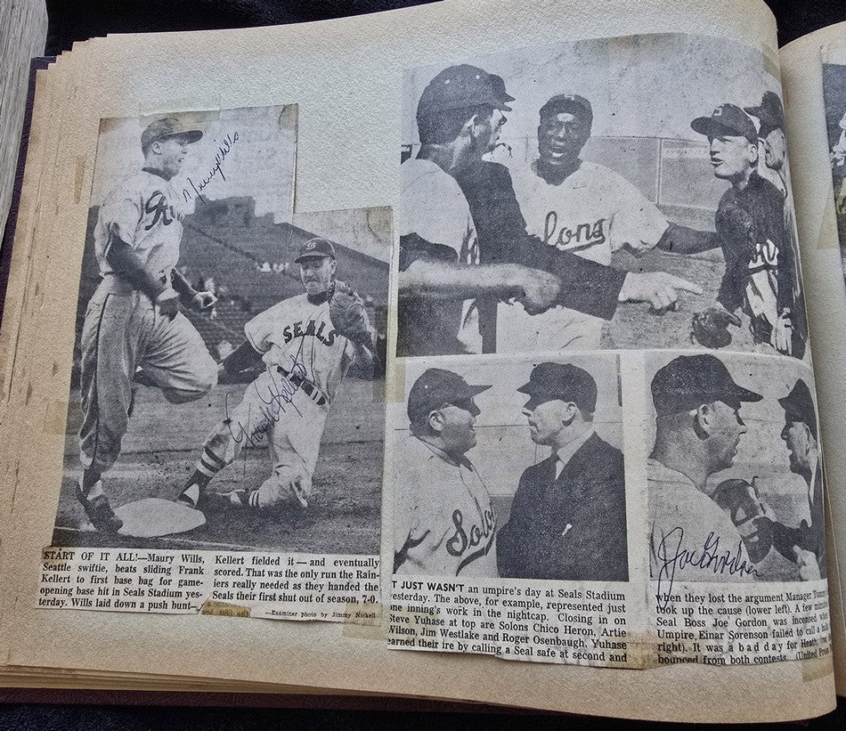 1950s Pacific Coast League San Francisco Seals Scrapbook /w Approximately 300 Autographs 14 X Joe Gordon HOF