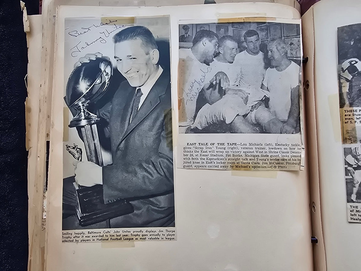 1950s Baseball Football Basketball Scrapbook /w Approximately 350 Autographs Rogers Hornsby x 3 Loaded