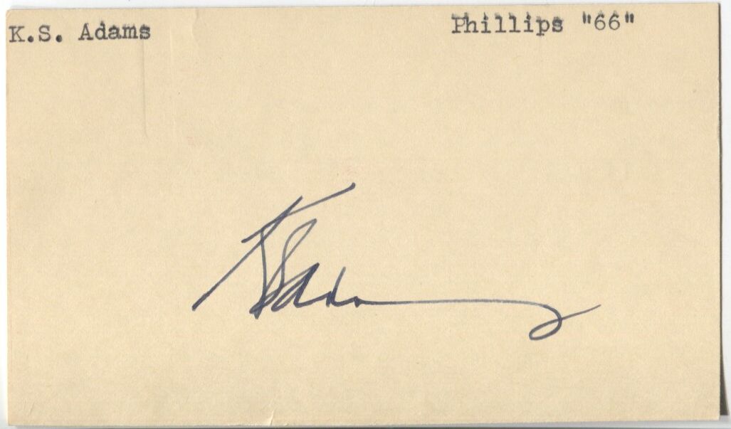 K.S. (Kenneth) Boots Adams Autographed GPC Phillips AAU Basketball Legend