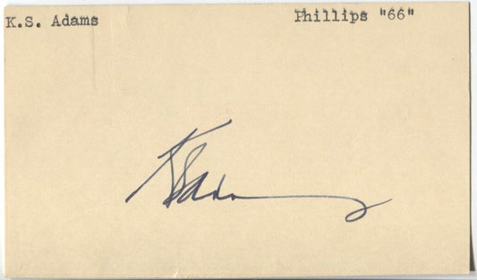 K.S. (Kenneth) Boots Adams Autographed GPC Phillips AAU Basketball Legend