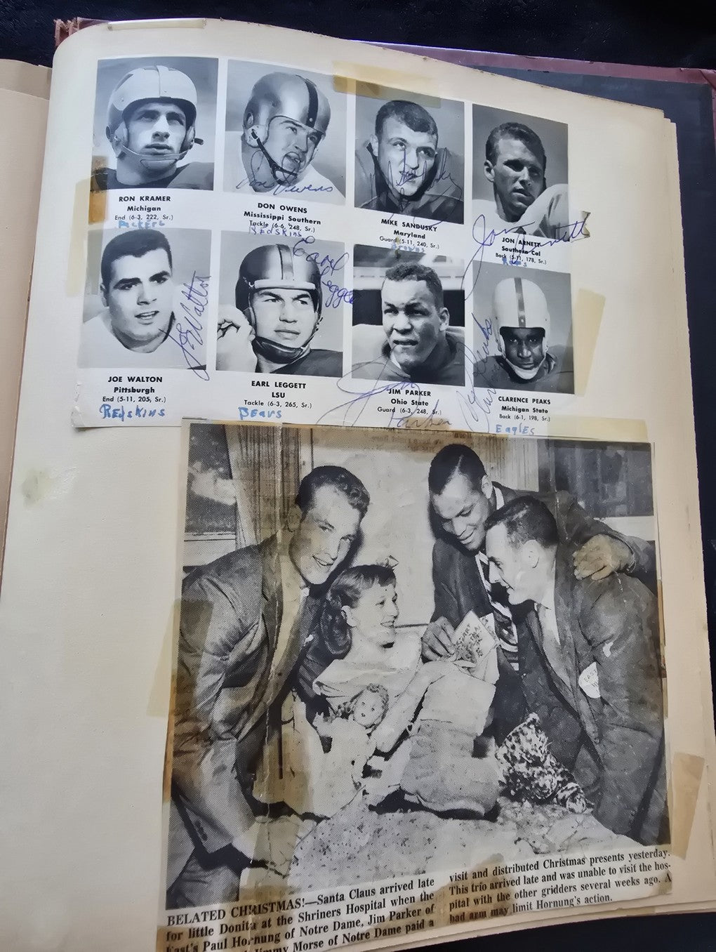 1950s Baseball Football Basketball Scrapbook /w Approximately 350 Autographs Rogers Hornsby x 3 Loaded