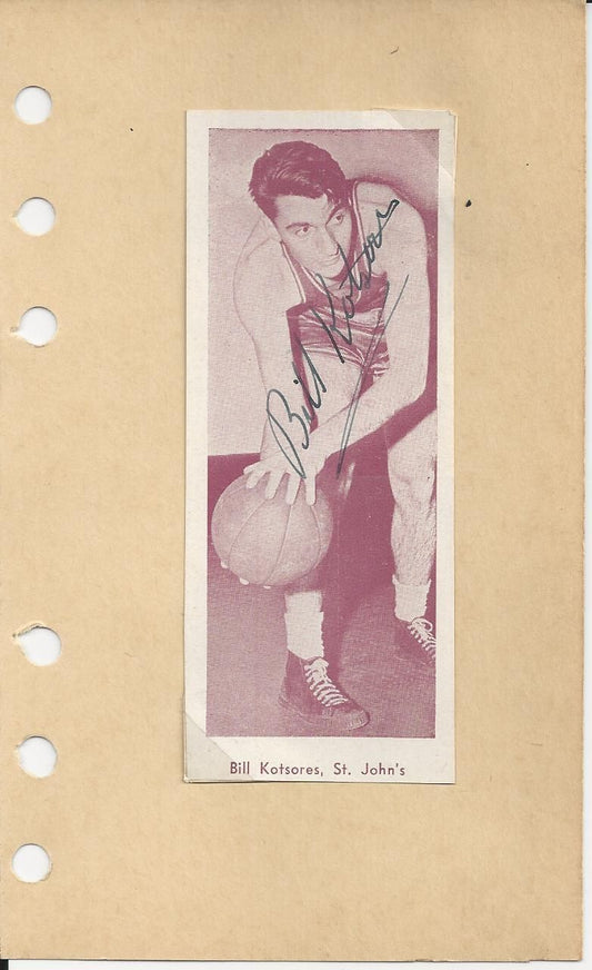 Bill Kotsores St Johns - Haggerty Award Signed Photo