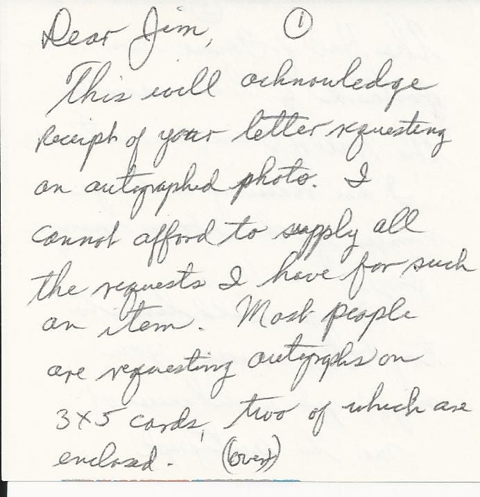 Stan Watts Signed Letter Basketball HOF