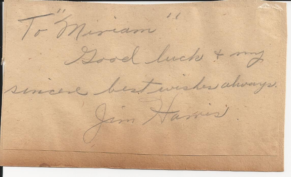 Jim Harris autograph Notre Dame Football Legend