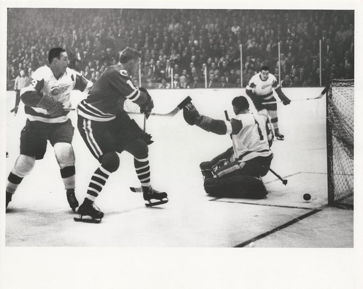 Terry Sawchuk - Provost - Red Hay original 1963 Stanley Cup photo