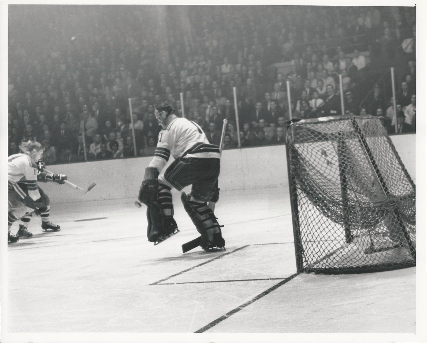 New York Rangers - Jacques Plante original 1964 photo vs Chicago