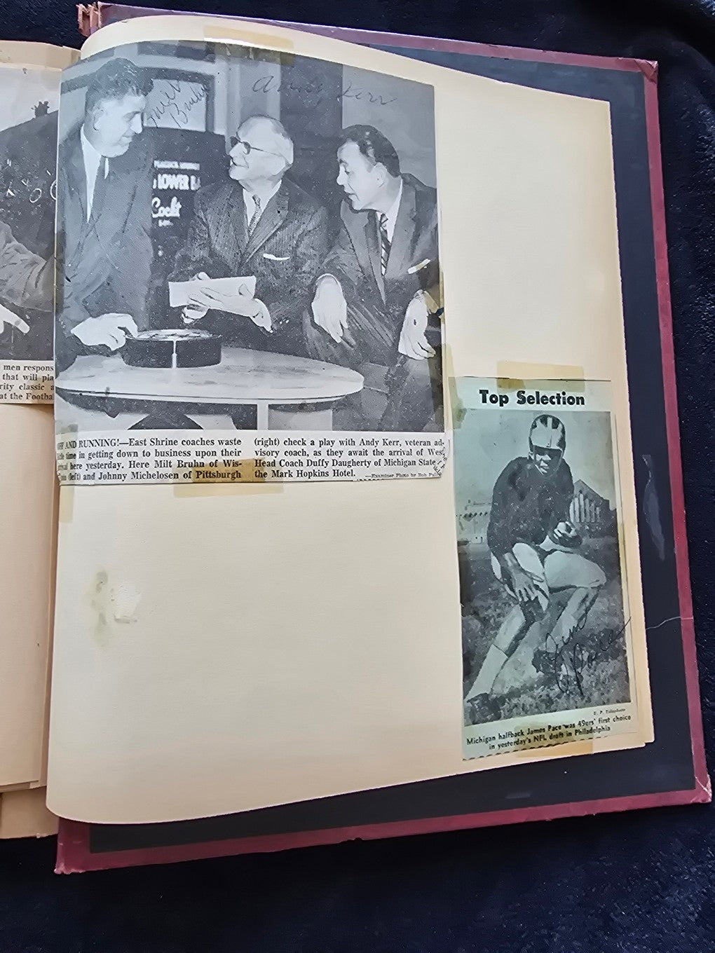 1950s Baseball Football Basketball Scrapbook /w Approximately 350 Autographs Rogers Hornsby x 3 Loaded