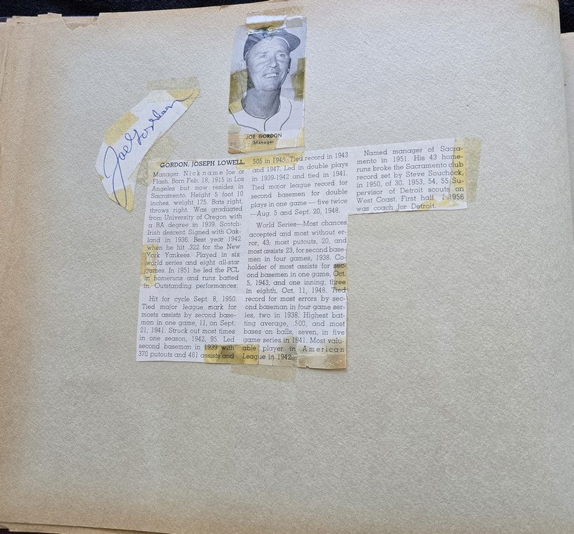 1950s Pacific Coast League San Francisco Seals Scrapbook /w Approximately 300 Autographs 14 X Joe Gordon HOF