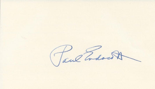 Paul Endacott signed 3x5 card Deceased Basketball HOF