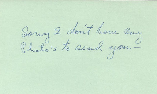 Harold Bud Foster signed 3x5 card Deceased Basketball HOF