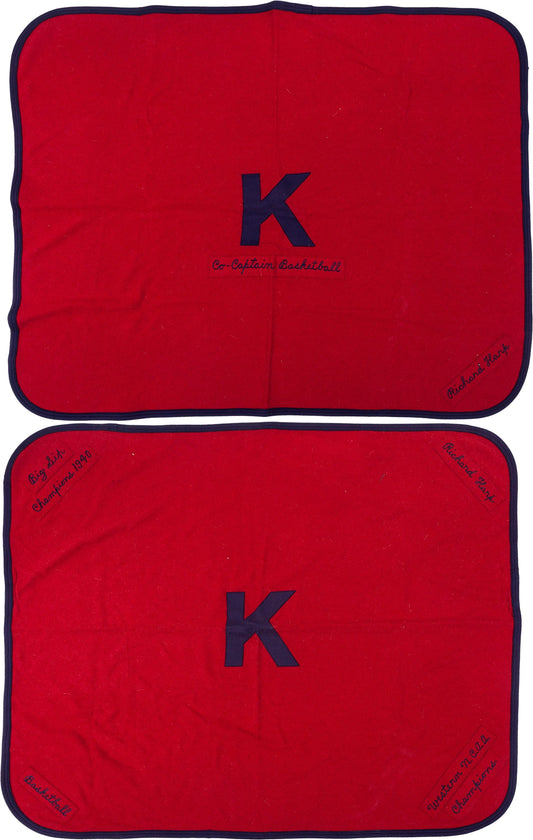 Dick Harp University of Kansas Basketball HUGE award Banners Blankets Set of 2